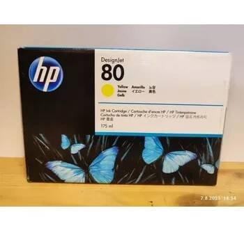 C4873A, HP 80 originální inkoustová náplň Yellow 175ml, po expiraci se zárukou