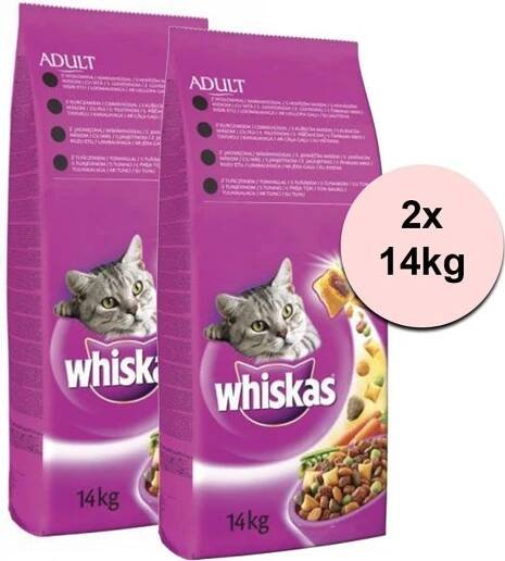 Whiskas Adult tuňák 2 x 14 kg