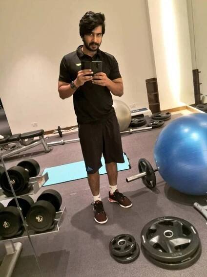 Jim Workout Pics Of Vishnu Vishal