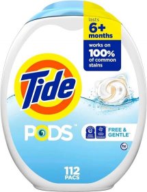 Tide PODS Free & Gentle Laundry Detergent Soap Pods, 81 count
