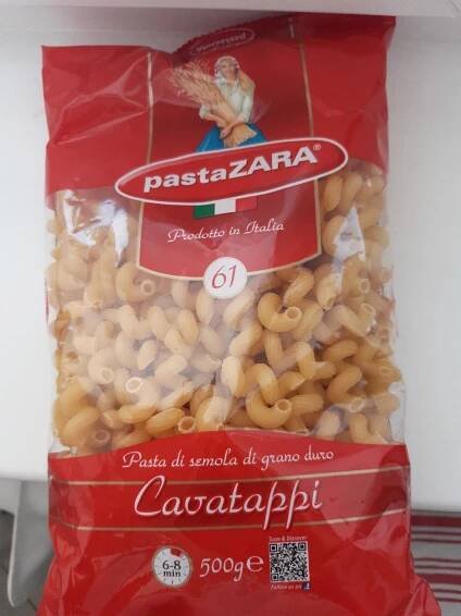 Pasta Zara Cavatappi duté spirály