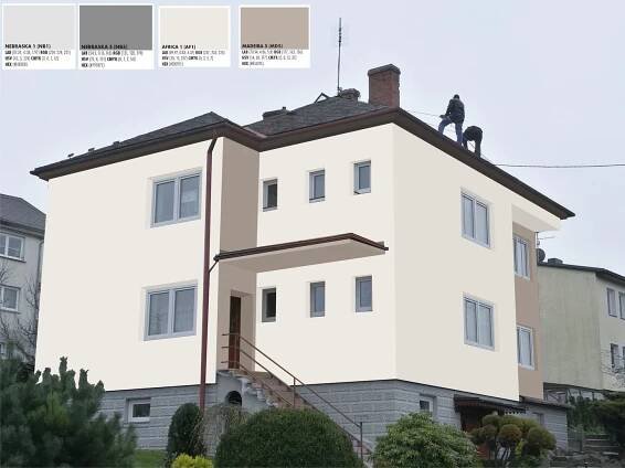 Obrázek 3 pro referenci Grafický návrh fasády RD v hnědých a šedých odstínech CERESIT