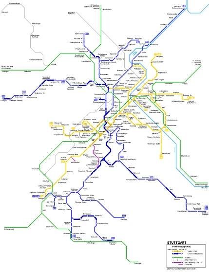 Stuttgart Stadtbahn map
