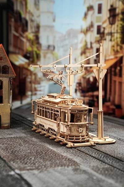 RoboTime 3D dřevěné mechanické puzzle Tramvaj | eberry.cz