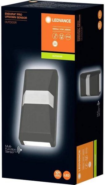 LEDVANCE E PRO UPDOWN S 10W 840 IP55 DG LEDV 4058075228962 nástěnné světlo s PIR detektorem LED 10 W černá : Půhy.cz