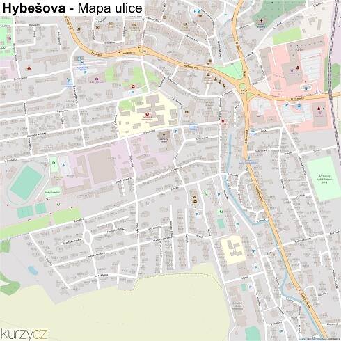 Hybešova - mapy | Kurzy.cz