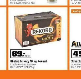 OBI Uhelné brikety nabídka