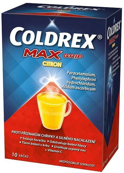 Coldrex MaxGrip Citron 10 sáčků od 165 Kč