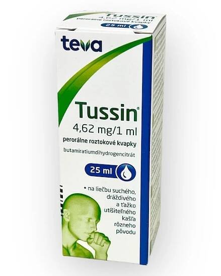 TUSSIN kvapky proti kašlu 25ml