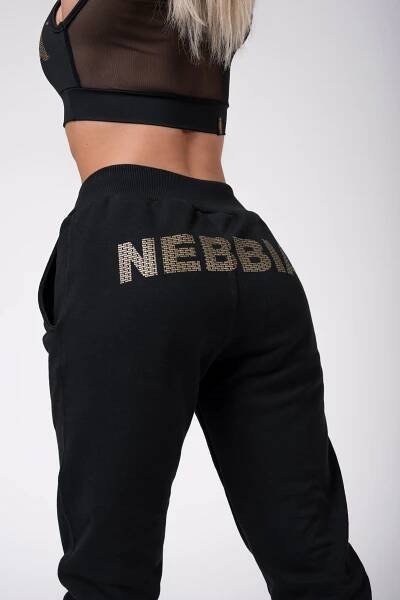 NEBBIA Tepláky Gold Classic černá