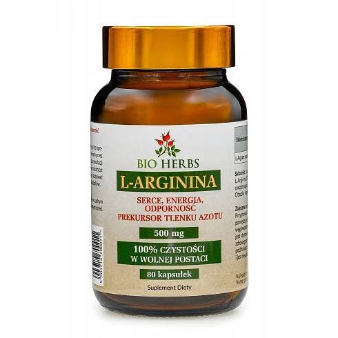 L-ARGININ 500 mg 80 kapslí SVALOVÁ MASA SRDCE LIBIDO SEX