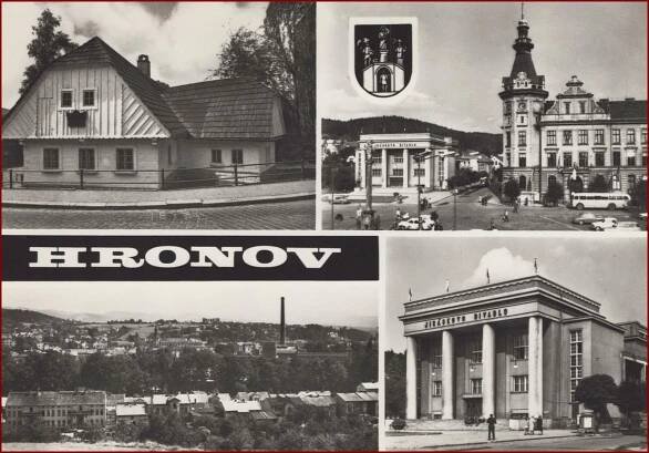 Hronov * erb, divadlo, části města, okénková * Náchod * V2000 | Aukro