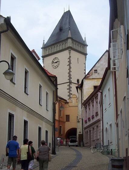 Tábor-Stará radnice z ulice M. Húsky-Foto:Ulrych Mir.