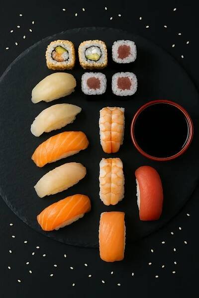 Sushi-Handarbeit bei Sakura Sushi Ulm – Detailaufnahme