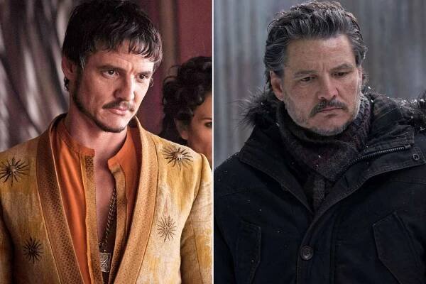 Pedro Pascal as Oberyn Martell on 'Game of Thrones' season 4; Pascal as Joel Miller on 'The Last of Us' season 2