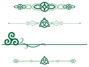 keltské přepážky - trojhranná kost stock ilustrace