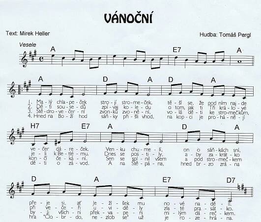 sheet music with words and symbols on it, including the names of different musical instruments