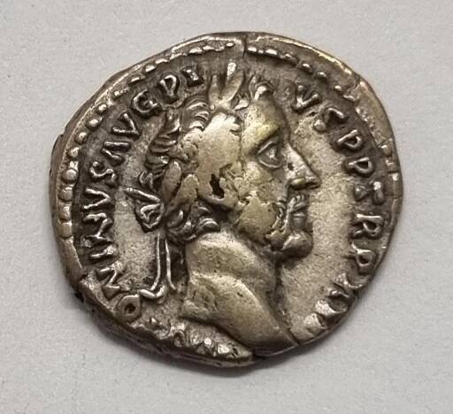 Rím Cisárstvo, Denár, Antoninus Pius, krásna patina, gVF