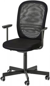 FLINTAN kancelářská židle s područkami, černá - IKEA
