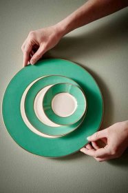 Pip Studio Pip Chique talíř ∅17cm, zelený (Porcelánový talíř Ø 17cm)
