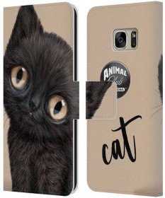 Pouzdro HEAD CASE pro mobil Samsung Galaxy S7 - roztomilá zvířátka - malá černá kočička