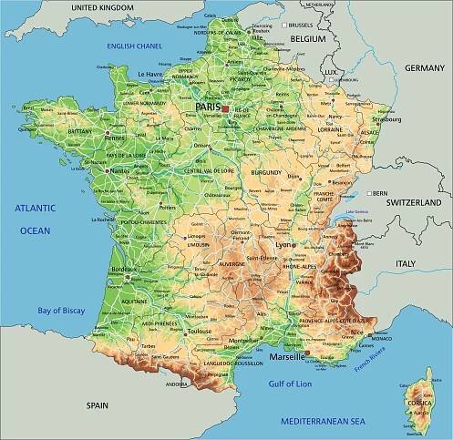 Francie mapa ke stažení – TOP 10 map pohodlně a zdarma