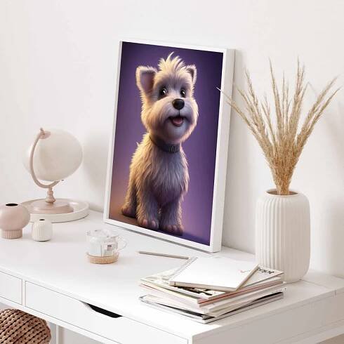 Plakát s digitální grafikou domácího mazlíčka - Kyoprint.cz