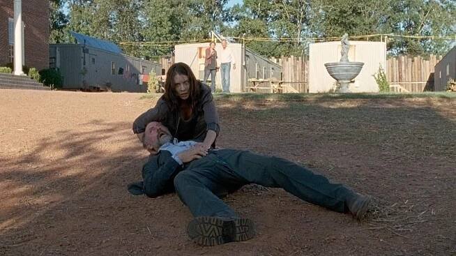 Živí mrtví - Rozvázat uzly - Z filmu - Xander Berkeley, Lauren Cohan