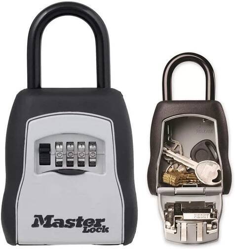 Master Lock Medium Key Lock Box with Shackle - Black/Grey