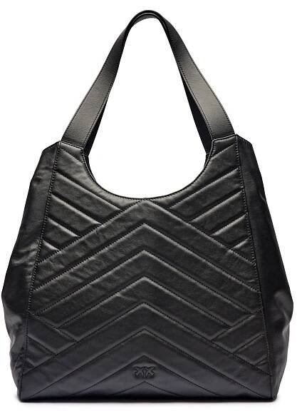 Kůžoná kabelka shopper PUZZLE Pinko | černá 104536 A29Y