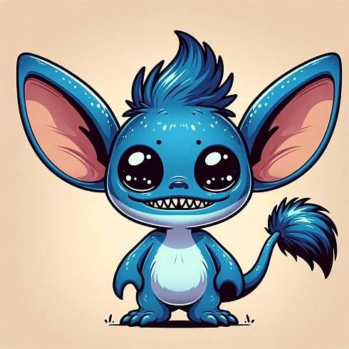 kreslený stitch – VytvořSiPotisk.cz