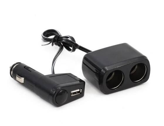 Rozdvojka autozapalovače + USB SOC1