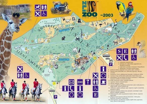 Map of Zoo Zlín - cca 2003
