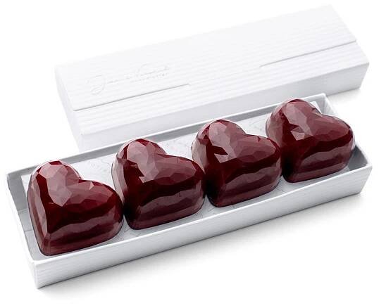 Kolekce 4 diamantových srdíček - Jakub Vobořil Chocolatier