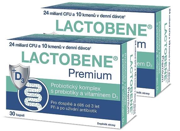 Lactobene Premium probiotika s vitaminem D3 30 kapslí 1+1 ZDARMA
