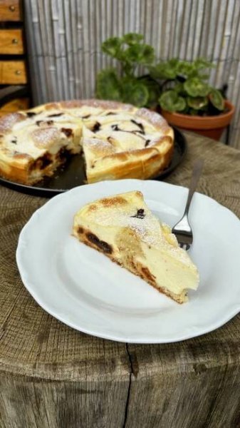 Tvarohovo povidlový koláč/řezy - Happy jak dva grepy