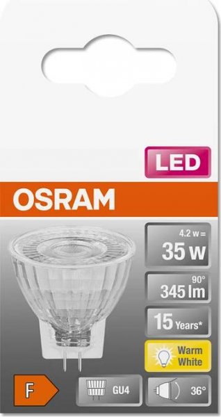 LEDVANCE LED Star GU4 4,2W 12V 345lm 2700K
