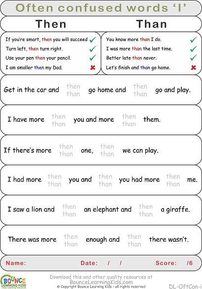 Often Confused Words I