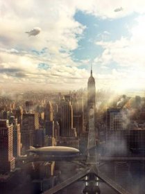 Future City, Near Future, Steampunk Illustration, City Illustration, Cyberpunk City, Futuristic City, Fantasy City, Fantasy World, Art Deco City