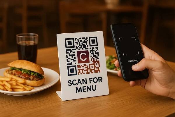 QR Codes on Table Tops
