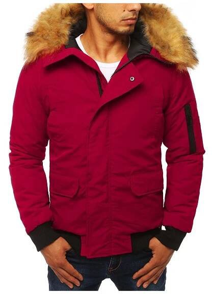 Dstreet Bordová pánská zimní bunda TX2872 Velikost: XL, bordó