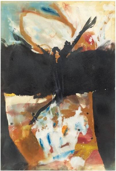 Thumbnail - Helen Frankenthaler, Trojan Gates, 1955. Oil and enamel on sized, primed canvas, 72 × 48 ⅞ inches (182.9 × 124.1 cm), Museum of Modern Art, New York © 2018 Helen Frankenthaler Foundation, Inc./Artists Rights Society (ARS), New York