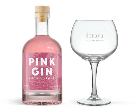 YourSurprise Pink Gin - Gravírované sklo
