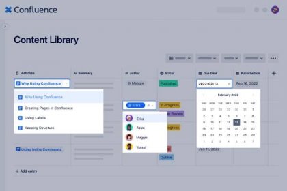 Orderly Databases for Confluence