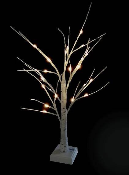 Vánoční LED březový stromek - 60 cm - 24 LED