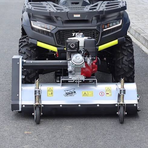 SHARK ATV čelní mulčovač 100cm s motorem HONDA GX 270, stříbrná barva
