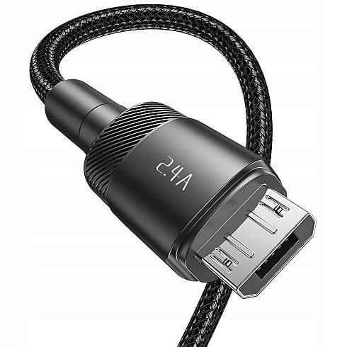 BOSTE RYCHLÝ VÝKONNÝ KABEL USB-A MICRO USB 2.4A BEZPEČNÝ QC 3.0 1M Soulad se standardem Quick Charge 1.0 Quick Charge 2.0 Quick Charge 3.0