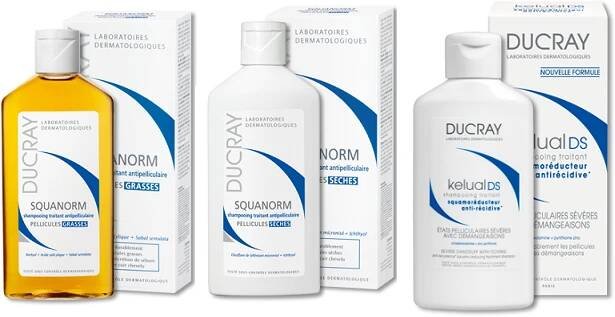 Ducray Squanorm sec+Squanorm gras+Kelual DS