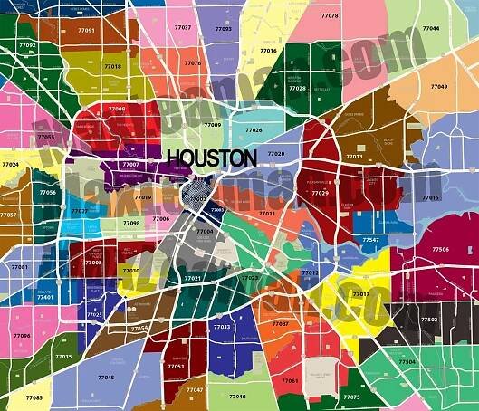 Zip Code Map Of Houston, Tx - Har - Show Me Houston Texas On The Map