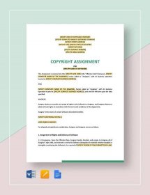 Assignment Agreement Template in Google Docs - FREE Download